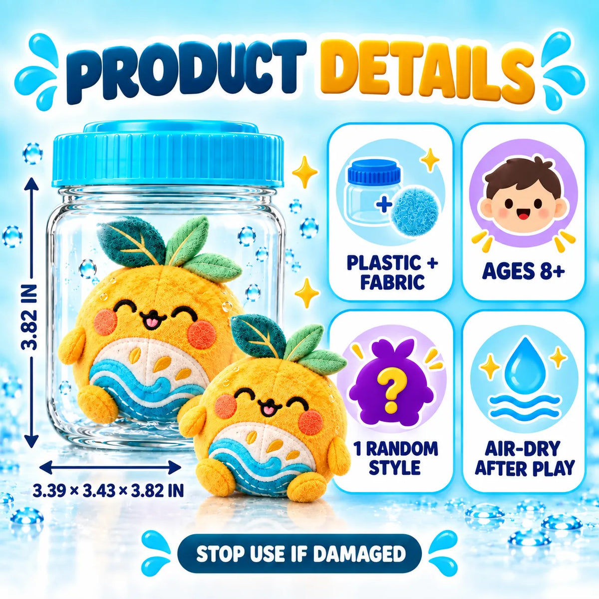 Water Reveal Mystery Plush Jar – Surprise Toy
