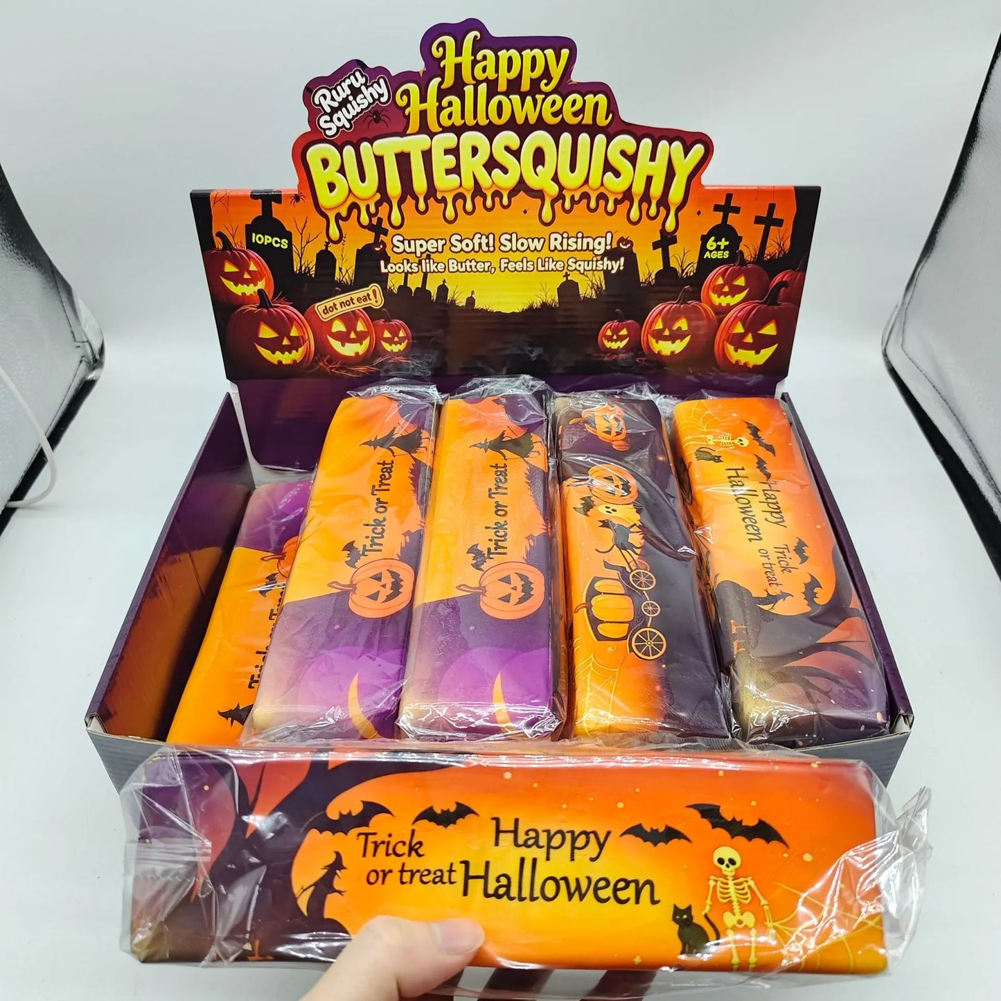 Halloween Butter Stick Squishy Toy – Soft, Non-Toxic Slow-Rebound Stress Relief Toy