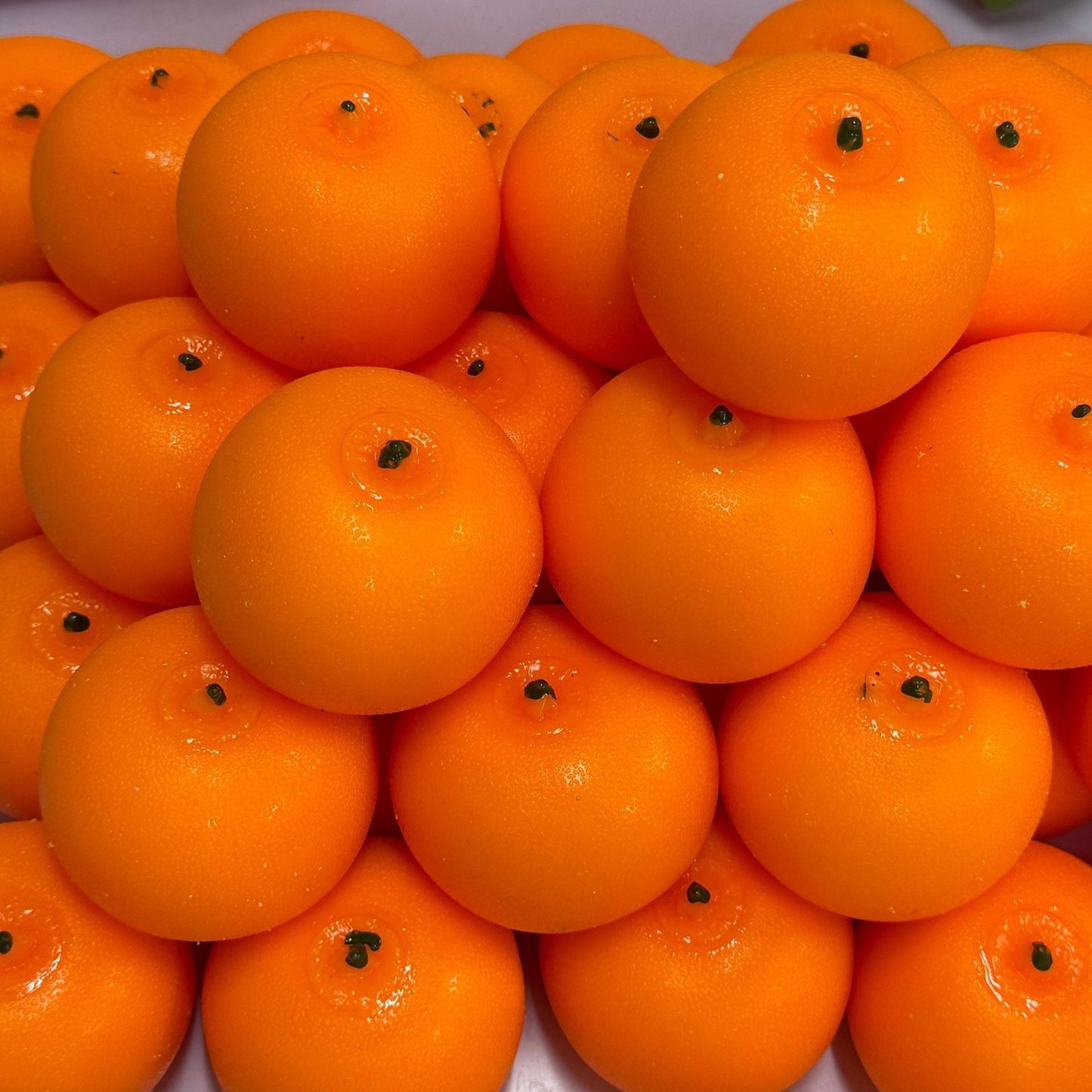 Crunchy Orange Bead & Clay Base Stress Ball Squishy Stress Relief Decompression Toy