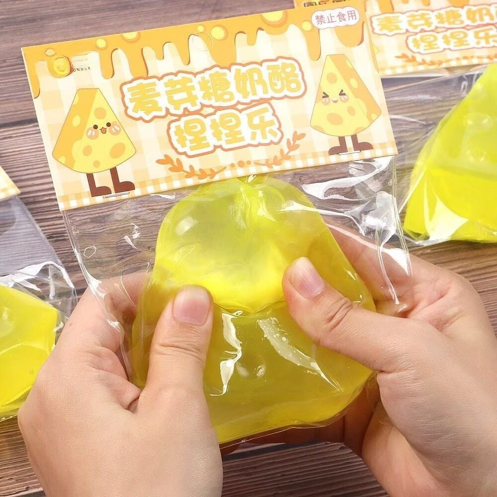 Vaseline Base Cheese Stress Ball Squishy Stress Relief Decompression Toy