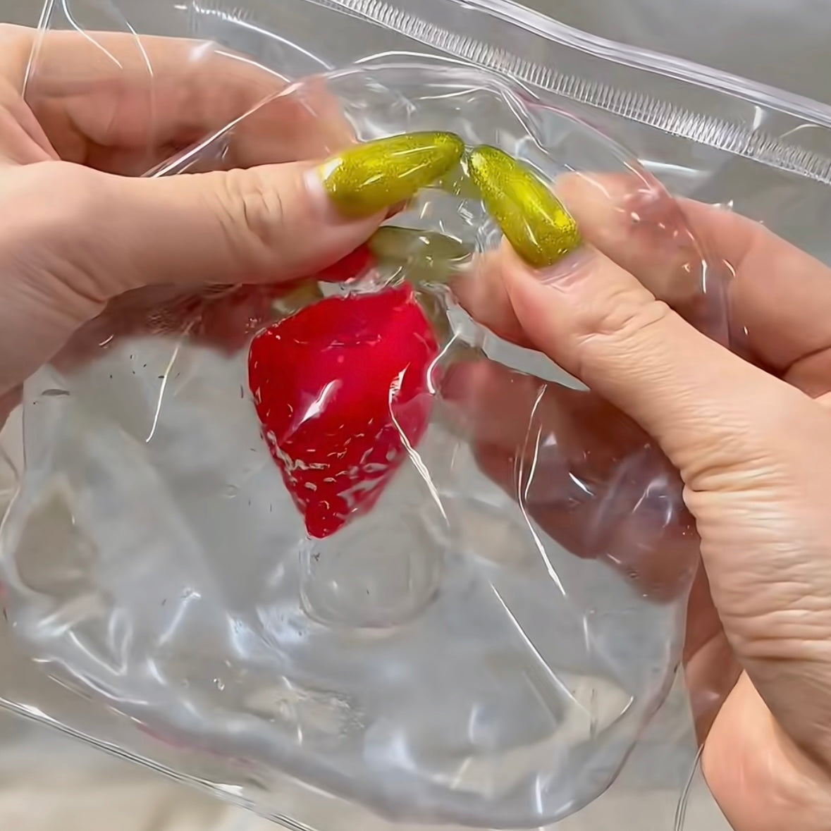 Strawberry Mochi / Mango Mochi / Green Watermelon Mochi Vaseline Stress Ball Squishy Stress Relief Decompression Toy