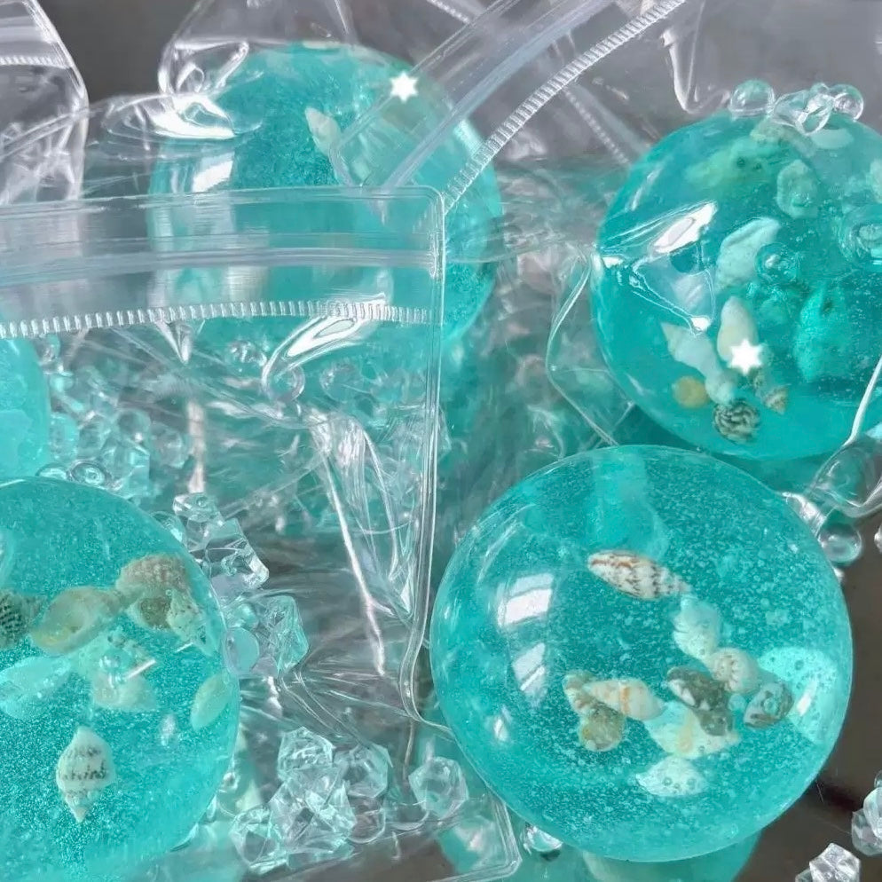 Sea Blue Stress Ball Jelly Ball Squishy Stress Relief Decompression Toy