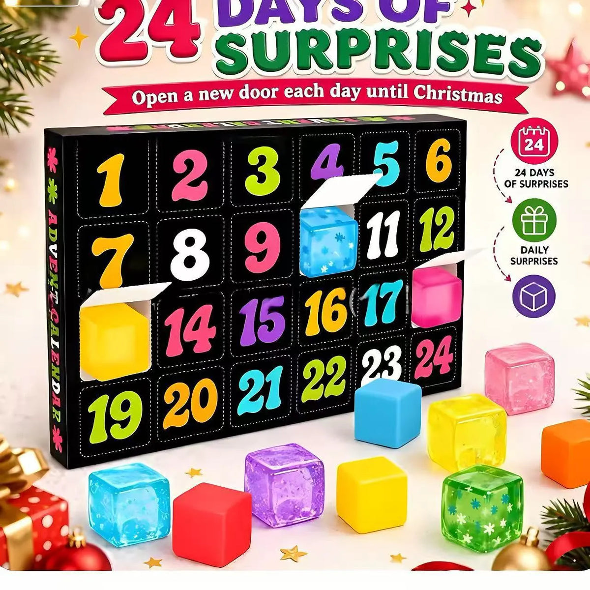 Christmas Squishy Advent Calendar 2026 – 24-Day Mini Squishy Toy Countdown