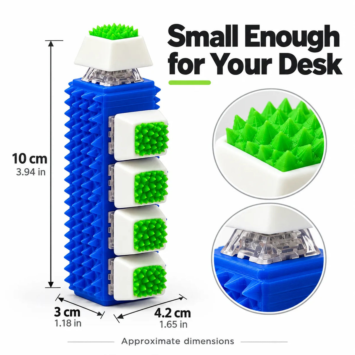 Spiky 5-Key Fidget Clicker – Textured Sensory Toy