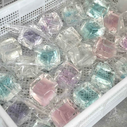 250g Handmade Transparent Ice Cube Taba Squishy Toy (Flowing Liquid in The Middle)(Liquid Squishy)