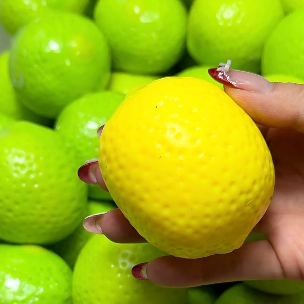Crunchy Color-Changing Lemon Stress Ball Squishy Bead & Clay Base Stress Relief Decompression Toy