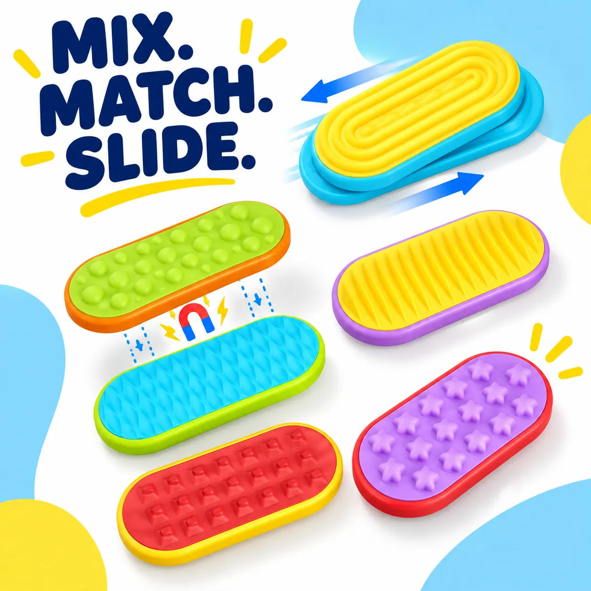 Magnetic Fidget Sliders – Textured Sensory Toy