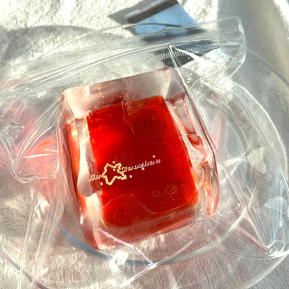 250g Handmade Transparent Ice Cube Taba Squishy Toy (Flowing Liquid in The Middle)(Liquid Squishy)
