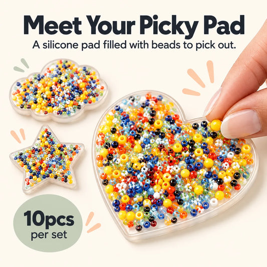 10PCS Silicone Picky Pad Set – Bead Picking Fidget Toys