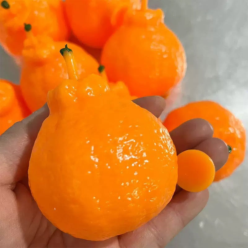 Crunchy Orange Bead & Clay Base Stress Ball Squishy Stress Relief Decompression Toy