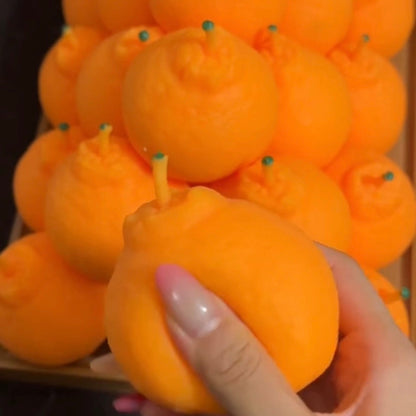 Crunchy Orange Bead & Clay Base Stress Ball Squishy Stress Relief Decompression Toy