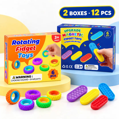 Magnetic Fidget Sliders – Textured Sensory Toy