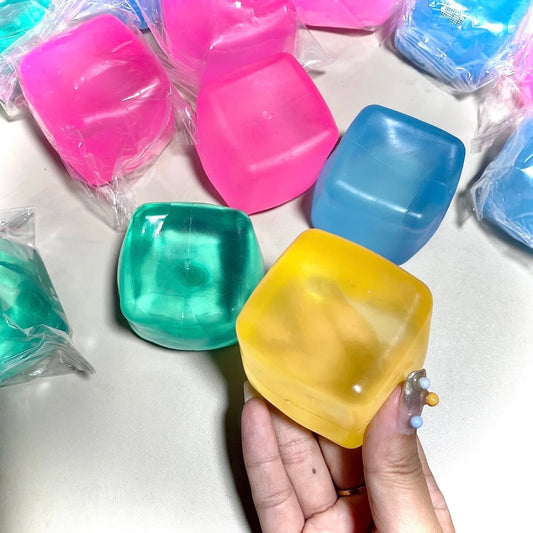 Ice Cube Stress Ball Jelly Ball Squishy Stress Relief Decompression Toy