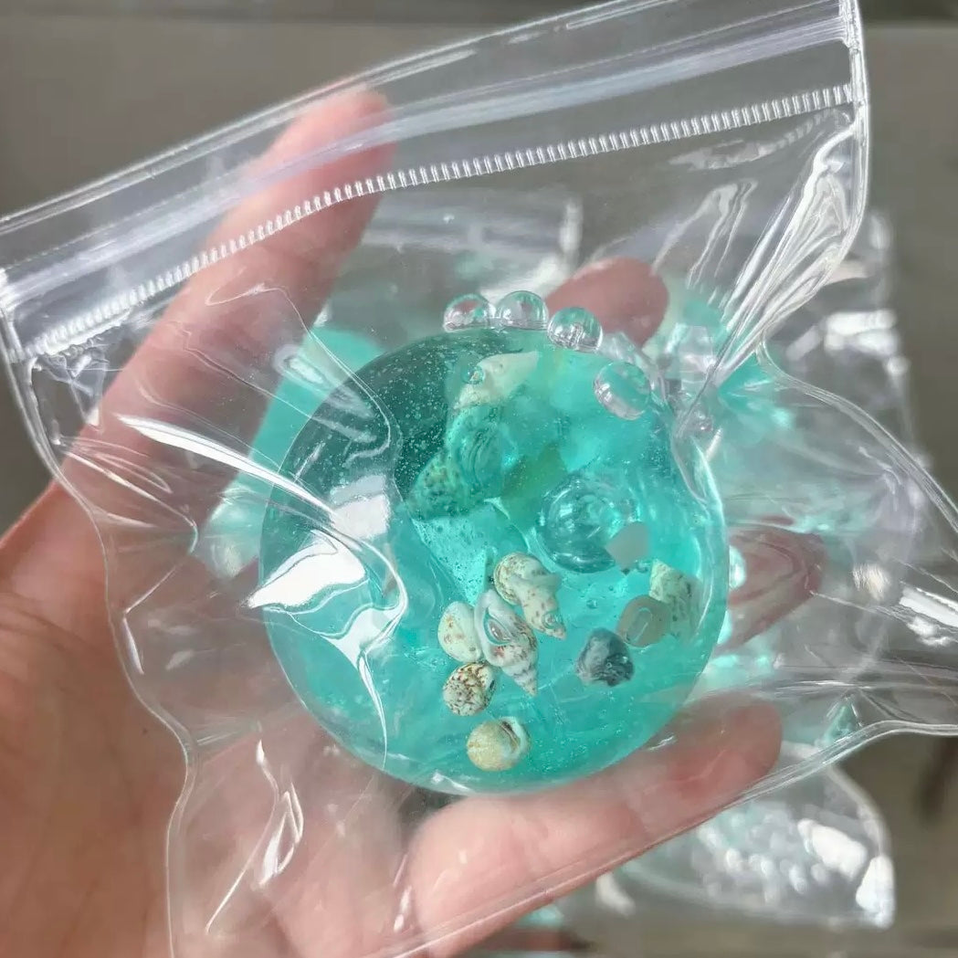 Sea Blue Stress Ball Jelly Ball Squishy Stress Relief Decompression Toy