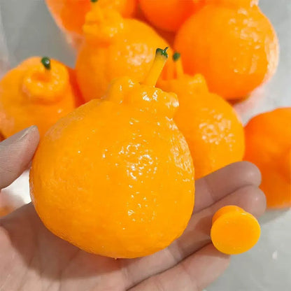 Crunchy Orange Bead & Clay Base Stress Ball Squishy Stress Relief Decompression Toy