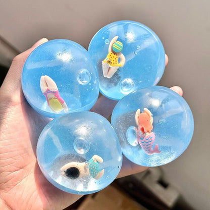 Swimming Stress Ball Jelly Ball Squishy Stress Relief Decompression Toy
