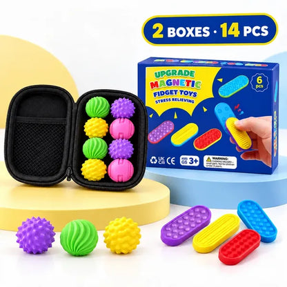 Magnetic Fidget Sliders – Textured Sensory Toy