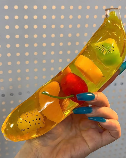 Banana Fruits Banana Vaseline Base Stress Ball Squishy Stress Relief Decompression Toy