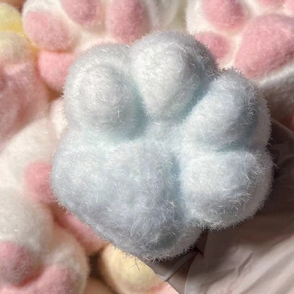Handmade Cat Paw Stress Relief Taba Squishy Toy with Flocking