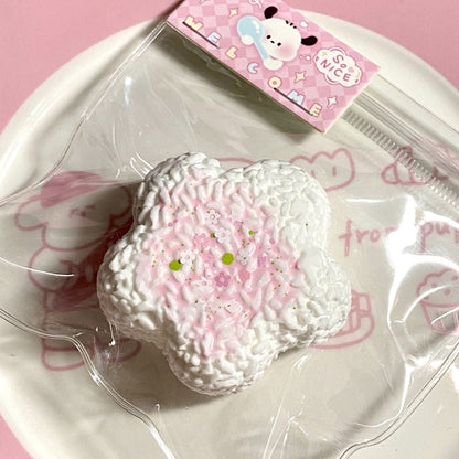 Handmade Silicone Flower Type Rice Ball Stress Relief Squishy Toy