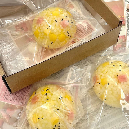 Corn and Ham Rice Ball Handmade Stress Ball
