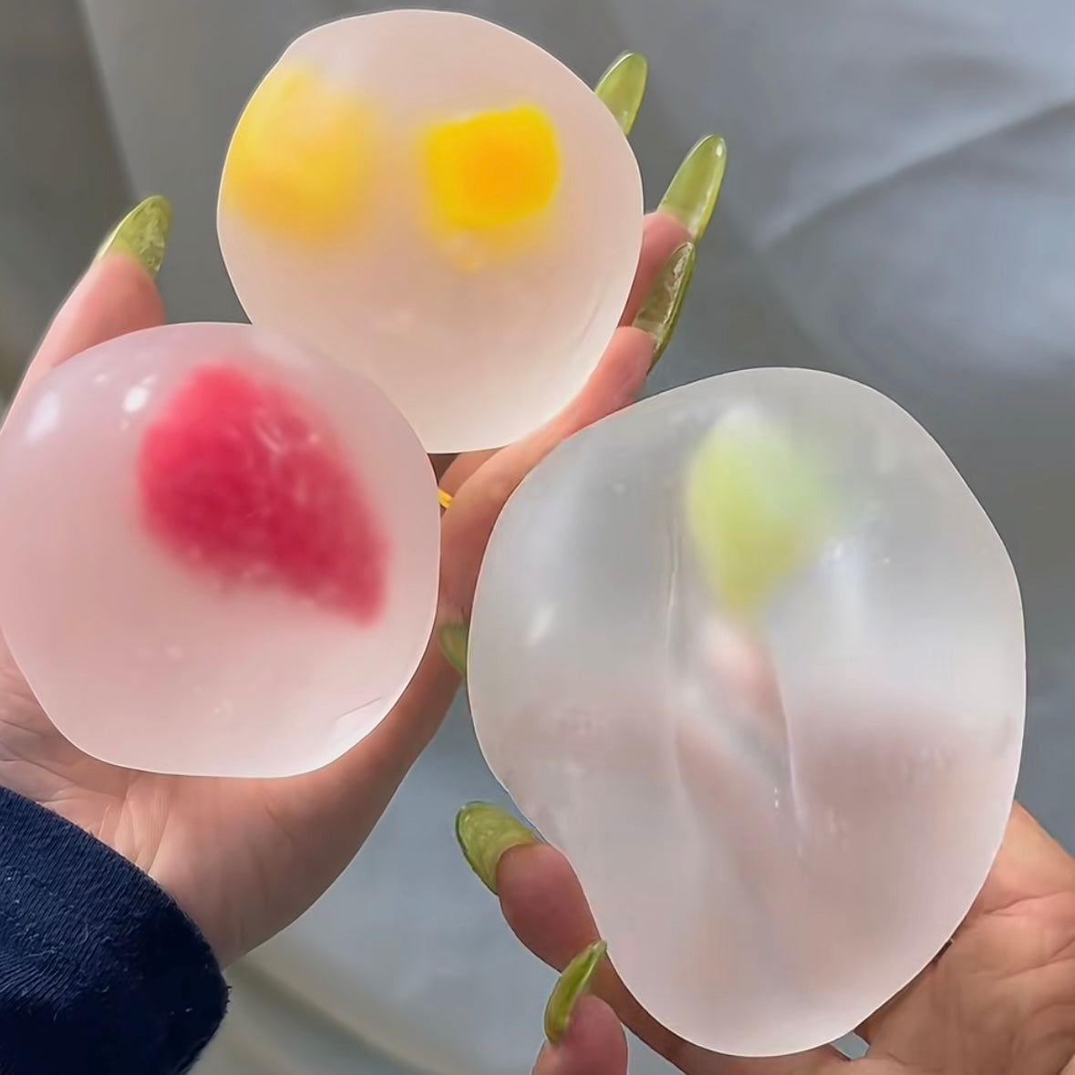 Strawberry Mochi / Mango Mochi / Green Watermelon Mochi Vaseline Stress Ball Squishy Stress Relief Decompression Toy