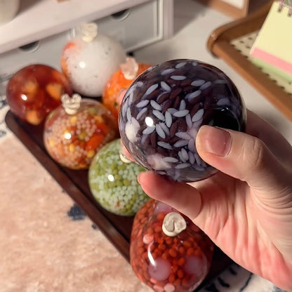 Rice Ball Collection Stress Ball Squishy Stress Relief Decompression Toy - Zip-tie Closure