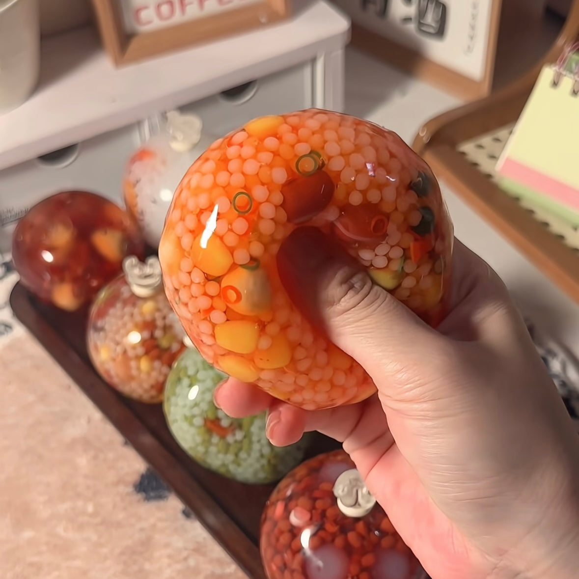 Rice Ball Collection Stress Ball Squishy Stress Relief Decompression Toy - Zip-tie Closure