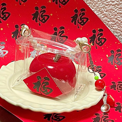 Handmade Apple Taba Squishy Toy - Christmas Series