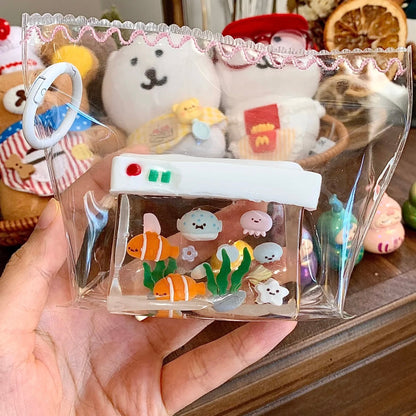 Handmade Transparent Fish Tank Taba Squishy Toy