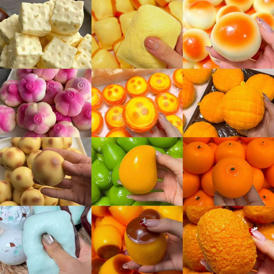 Crunchy Bead & Clay Base Stress Ball Squishy Stress Relief Decompression Toy