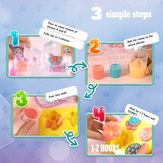Food Squishy Making Kit for Starter, No Odor, for Squishy Toy Making (50ml Part A + 50ml Part B)