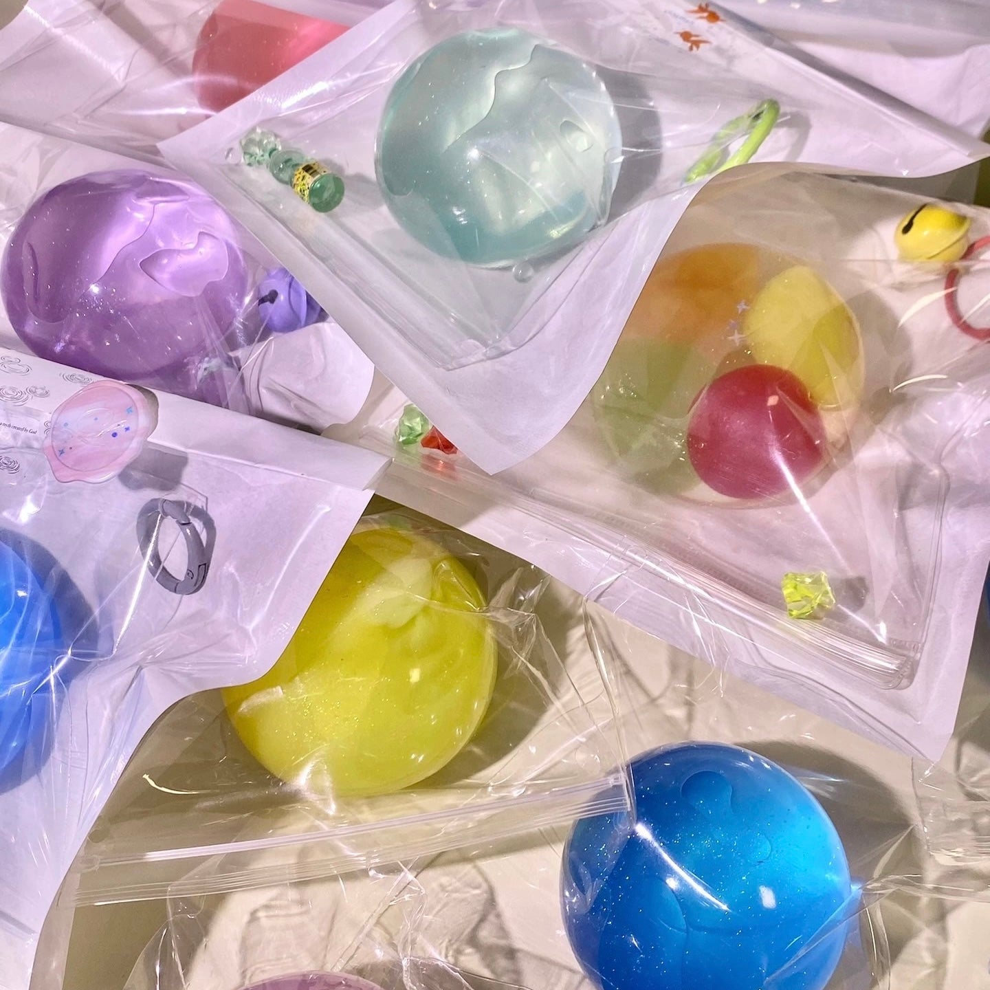 Transparent Handmade Silicone Stress Ball Taba Squishy Toy with Freebie