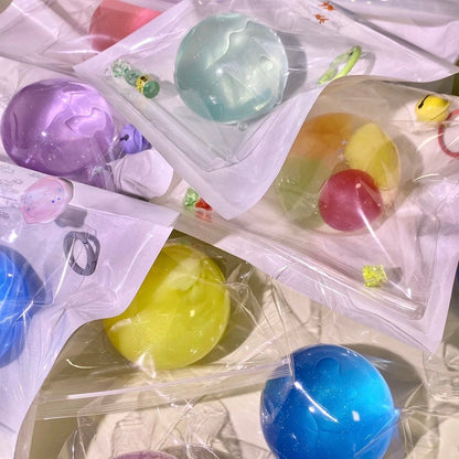 Transparent Handmade Silicone Stress Ball Taba Squishy Toy with Freebie