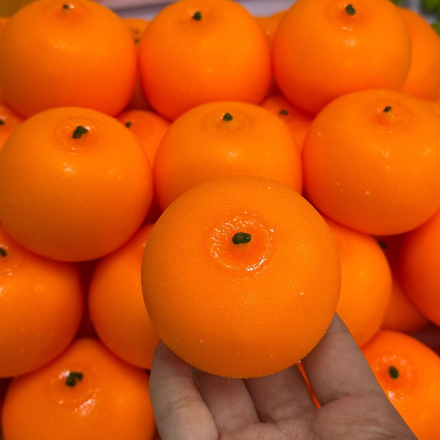 Crunchy Orange Bead & Clay Base Stress Ball Squishy Stress Relief Decompression Toy