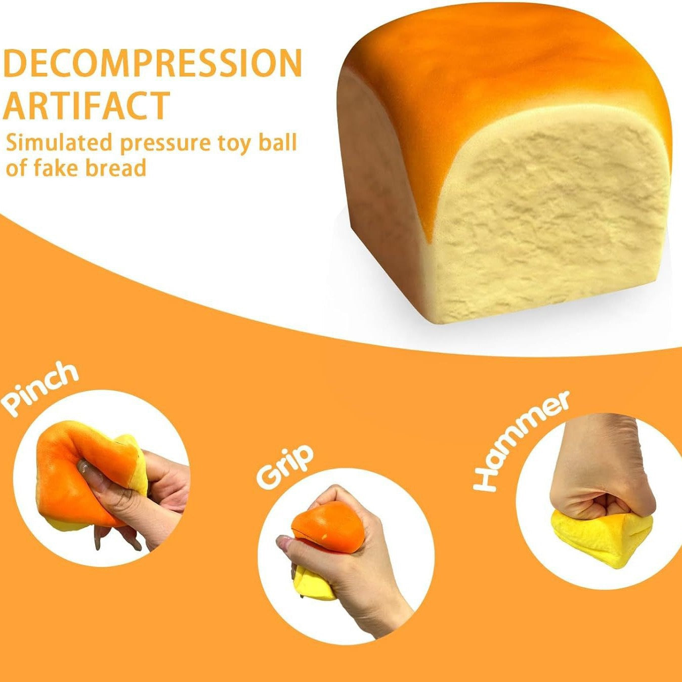 Slow Rising Squishy Hawaiian Bread Stress Relief Decompression Toy