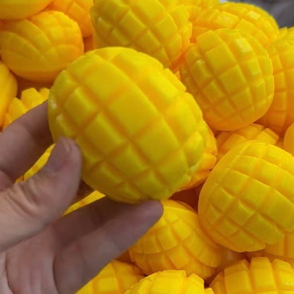 Crunchy Mango Pulp Bead & Clay Base Stress Ball Squishy Stress Relief Decompression Toy
