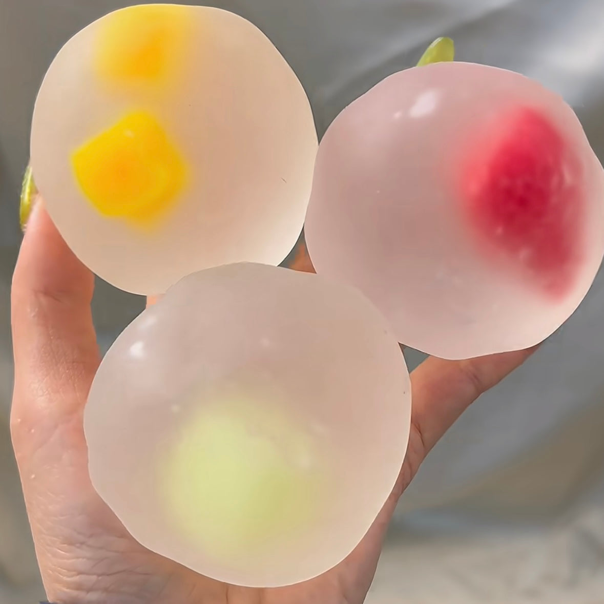 Strawberry Mochi / Mango Mochi / Green Watermelon Mochi Vaseline Stress Ball Squishy Stress Relief Decompression Toy