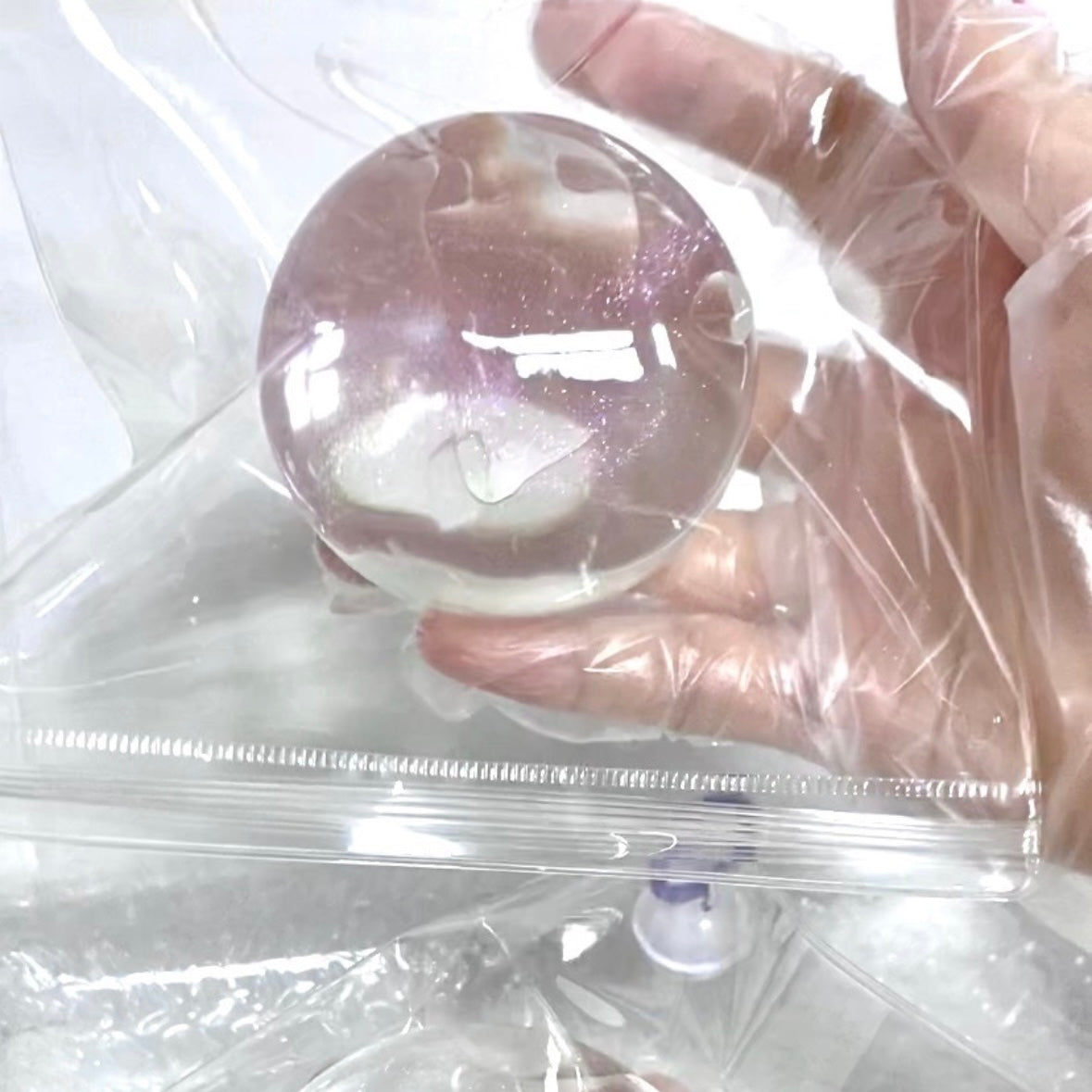 Transparent Handmade Silicone Stress Ball Taba Squishy Toy with Freebie