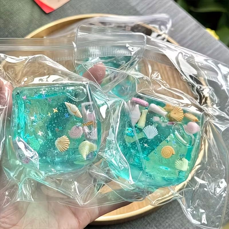 Sea Ice Cube Stress Ball Jelly Ball Squishy Stress Relief Decompression Toy