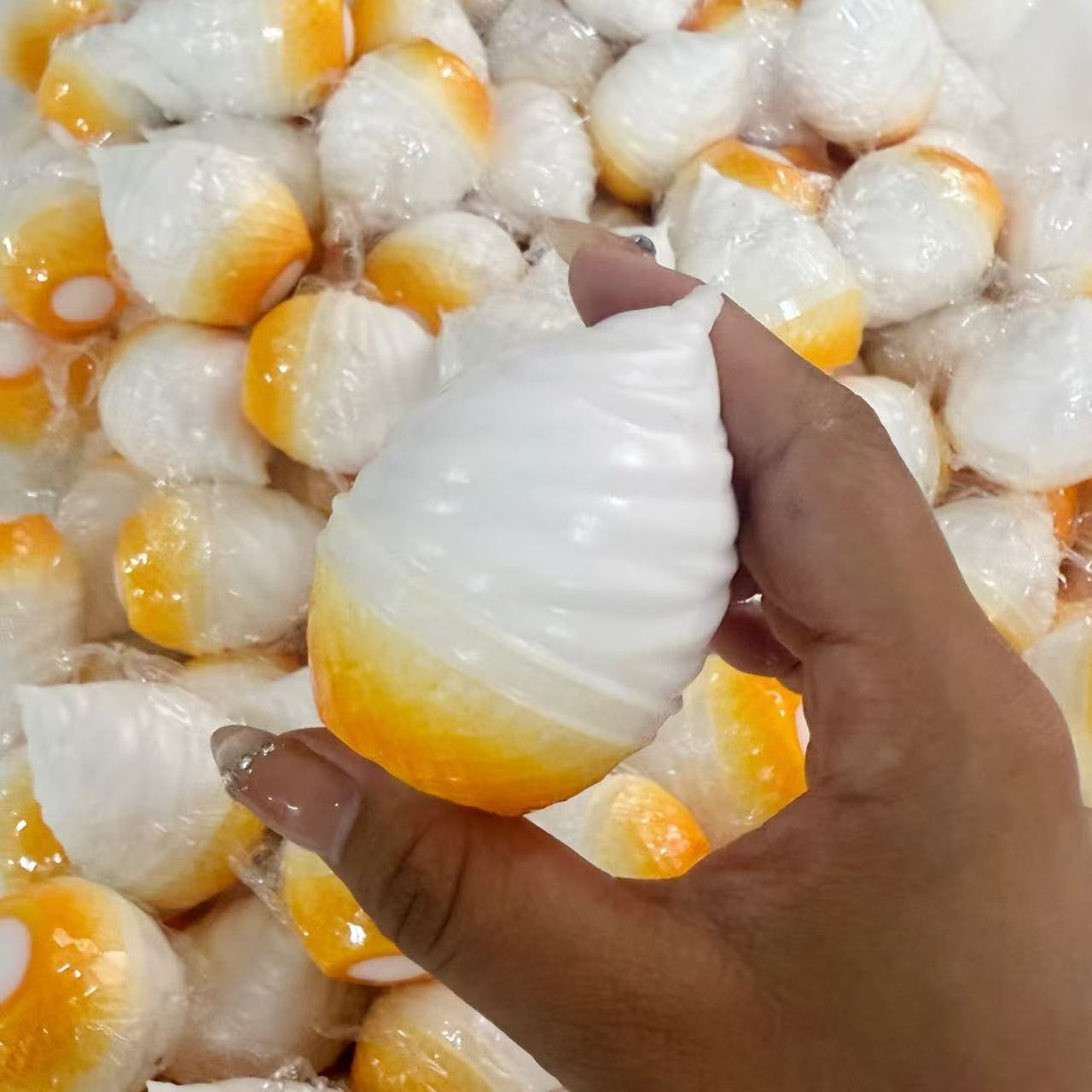 Crunchy Mini Ice Cream Cone Bead & Clay Base Stress Ball Squishy Stress Relief Decompression Toy
