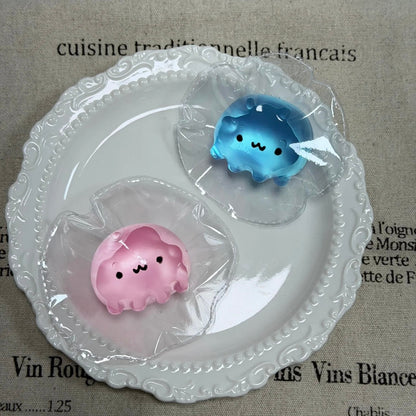 Handmade Transparent Mini Octopus Jellyfish Taba Squishy Toy