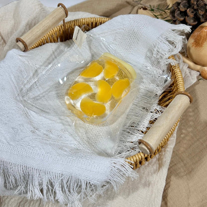 Handmade Transparent Mango Strawberry Yellow Peach Green Grape Taba Squishy Toy