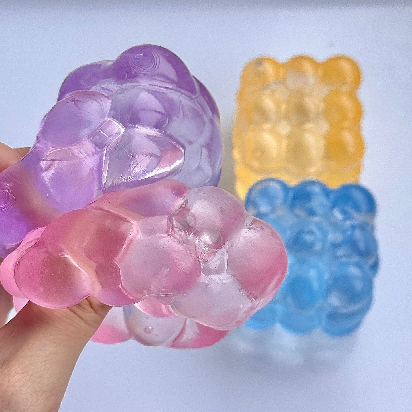 5cm Cube Stress Ball Jelly Ball Squishy Stress Relief Decompression Toy