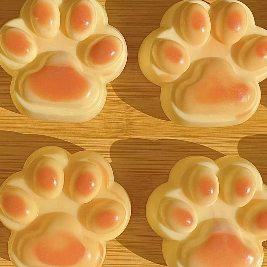 Handmade Silicone Caramel Cat's Paw Taba Squishy Toy