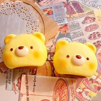 Slow Rising Squishy Bear Head Stress Relief Decompression Toy