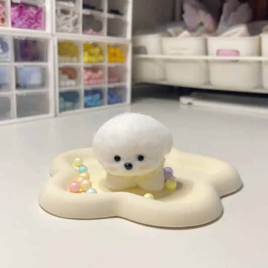 Tiny Puppy Stress Relief Taba Squishy Toy with Flocking