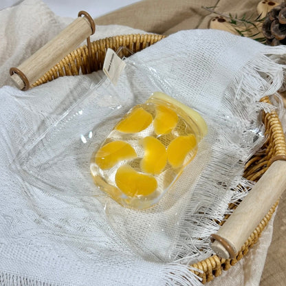 Handmade Transparent Mango Strawberry Yellow Peach Green Grape Taba Squishy Toy
