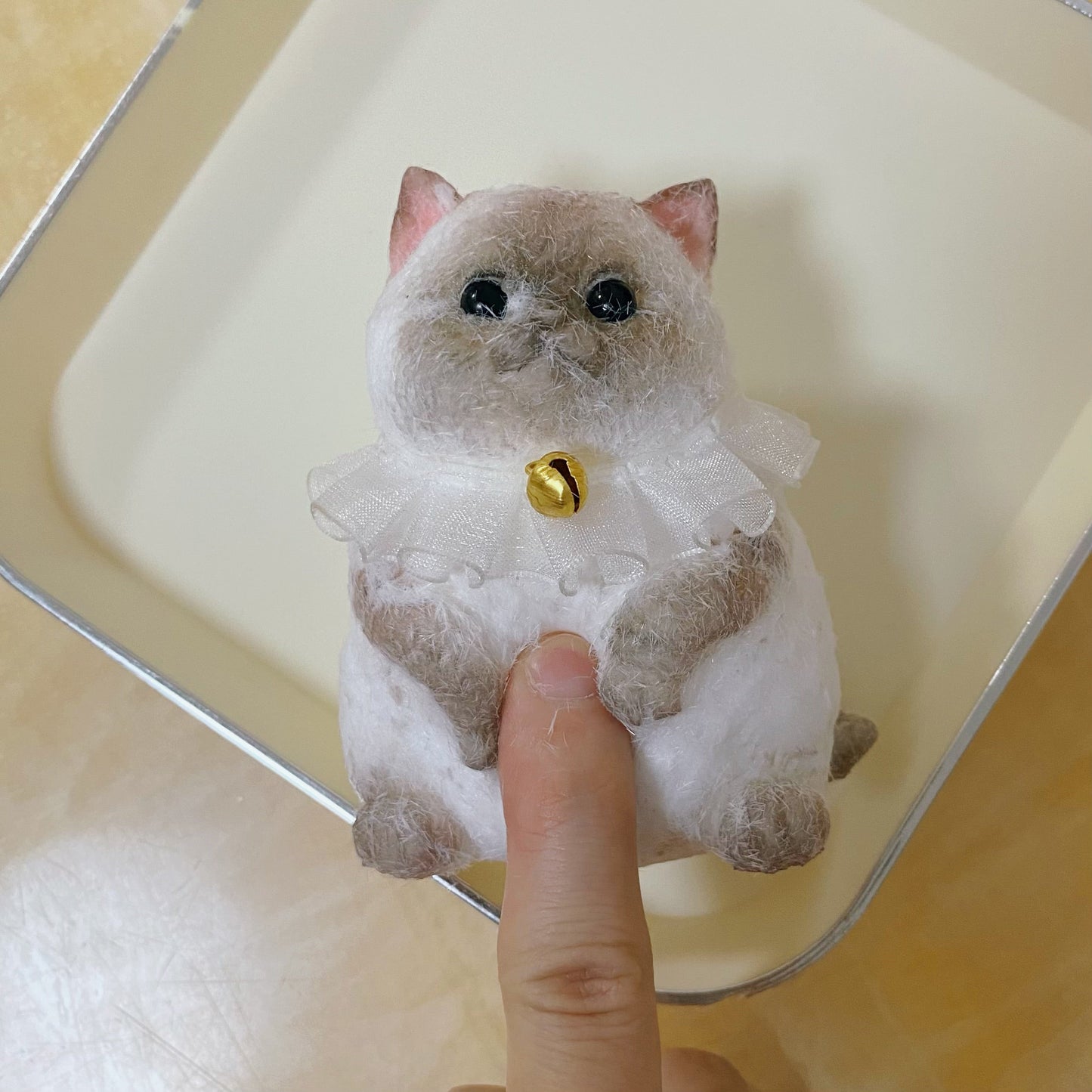 Handmade Siamese Kitty Cat Stress Relief Taba Squishy Toy