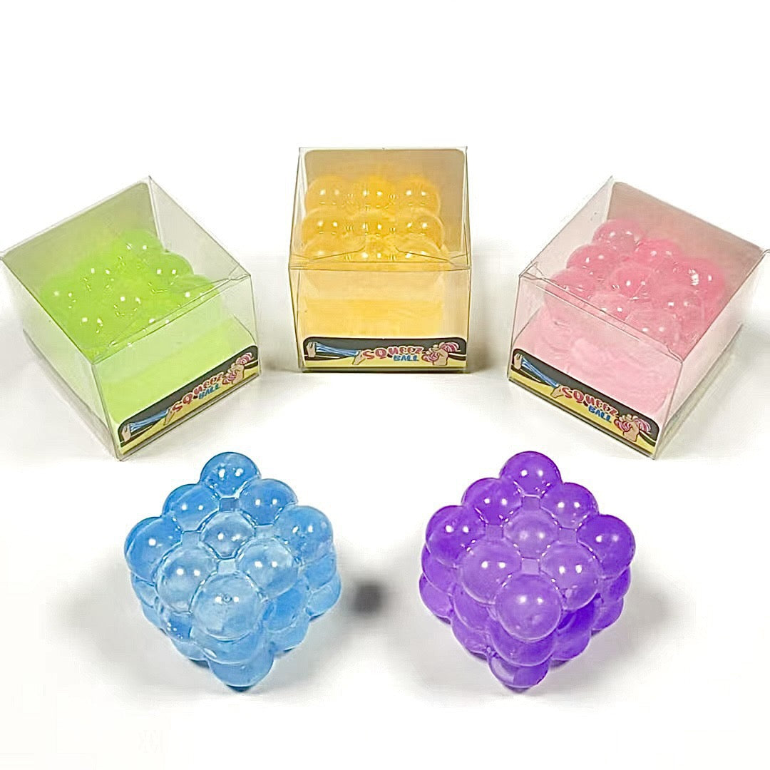 5cm Cube Stress Ball Jelly Ball Squishy Stress Relief Decompression Toy